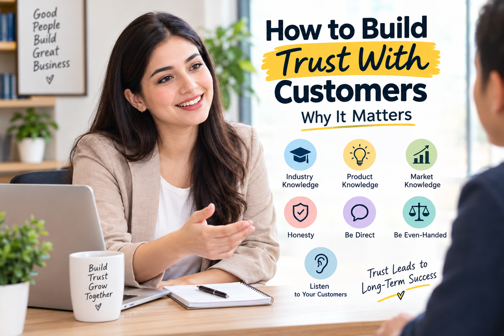 How to build trust with customers through honesty, product knowledge, and effective communication.
